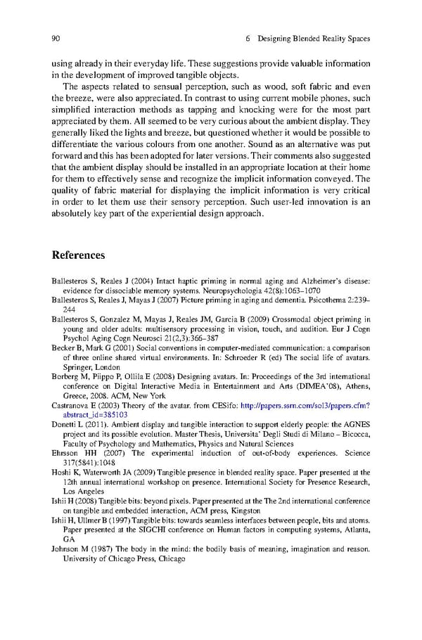 Human Experiential Design of Presence in Everyday - Page 97