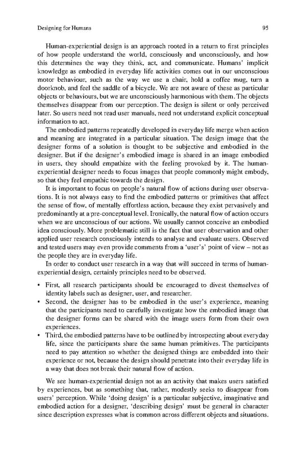 Human Experiential Design of Presence in Everyday - Page 101