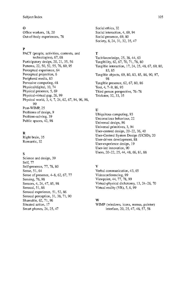 Human Experiential Design of Presence in Everyday - Page 111