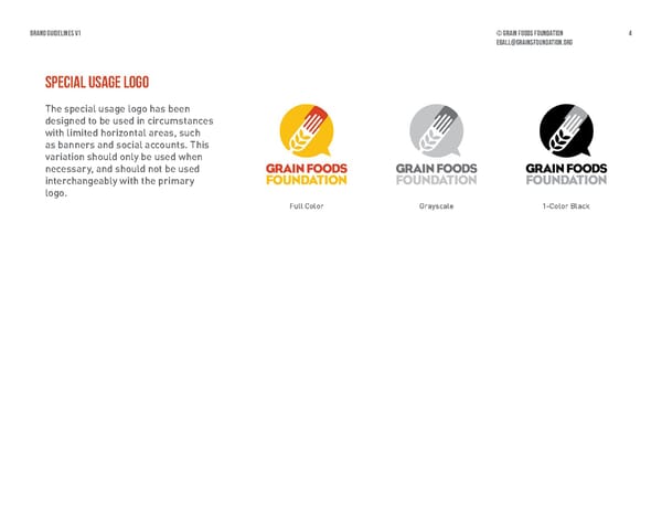 Grain Foods Foundation Brand Book - Page 4