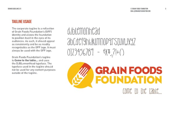 Grain Foods Foundation Brand Book - Page 5
