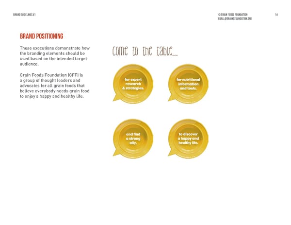 Grain Foods Foundation Brand Book - Page 14