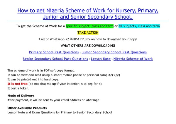 Lagos State Mathematics Scheme of Work - Page 4