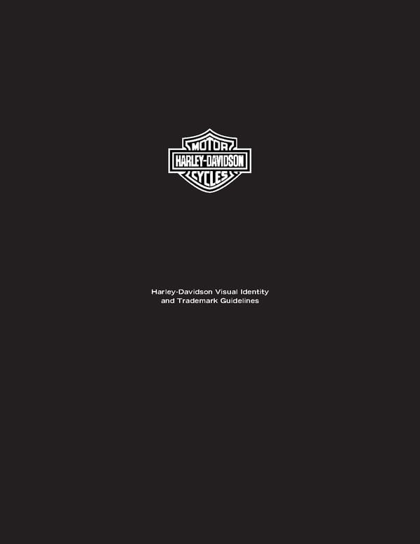 Harley-Davidson Brand Book - Page 1