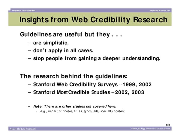 What Makes a Website Credible? - Page 32