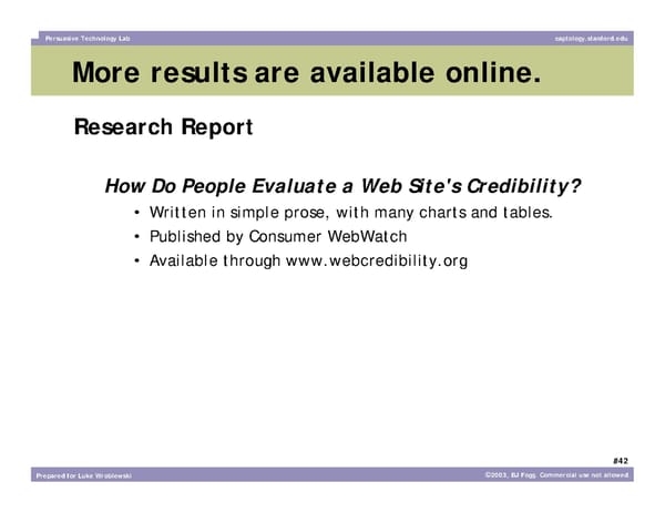 What Makes a Website Credible? - Page 42