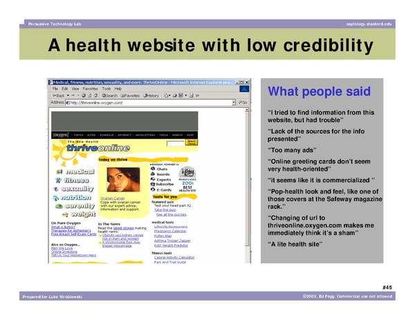 What Makes a Website Credible? - Page 45