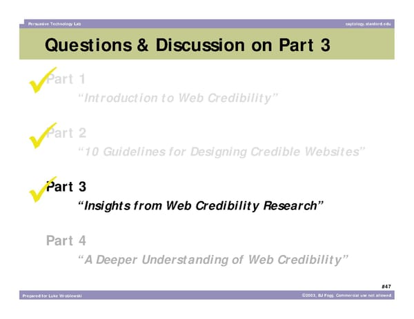 What Makes a Website Credible? - Page 47