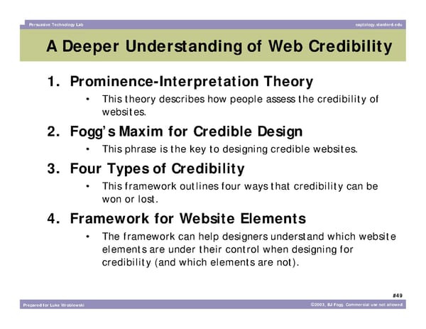 What Makes a Website Credible? - Page 49