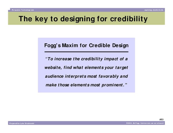 What Makes a Website Credible? - Page 53