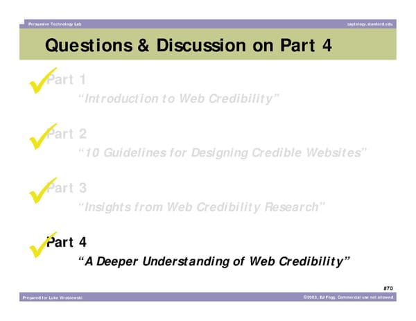 What Makes a Website Credible? - Page 70