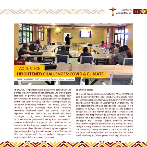 Jesuits Africa Annual review 2021 - Page 17