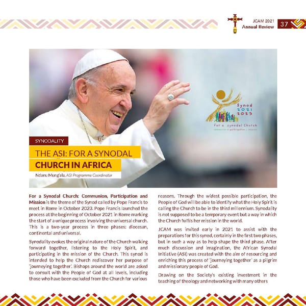 Jesuits Africa Annual review 2021 - Page 39