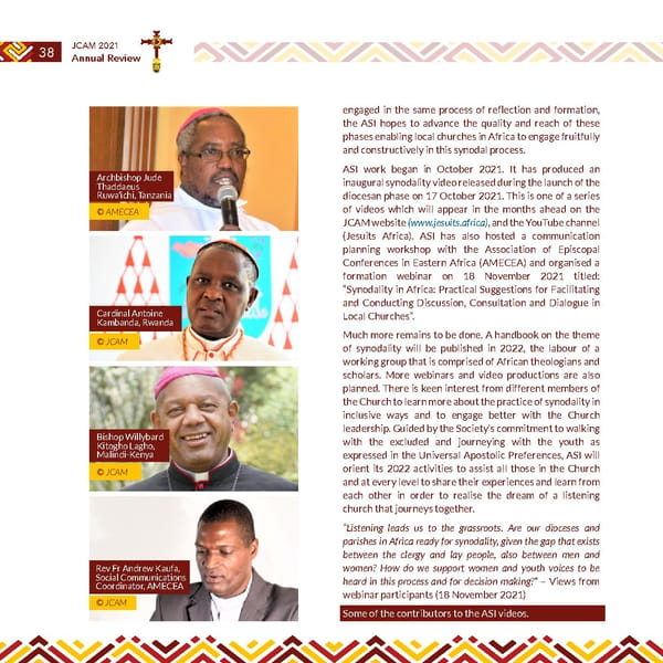 Jesuits Africa Annual review 2021 - Page 40