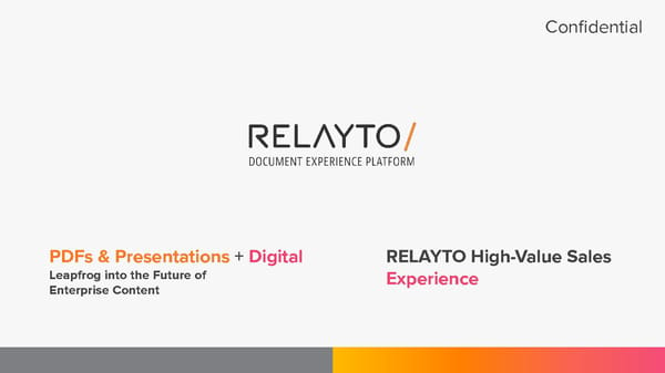 RELAYTO/ Key Content Transformation - Page 1