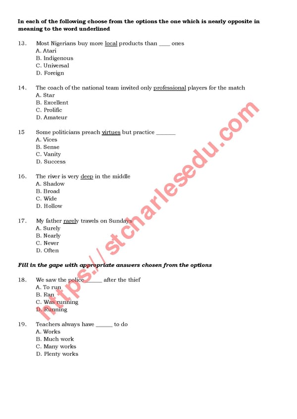 Command Secondary School Interview Questions - Page 5