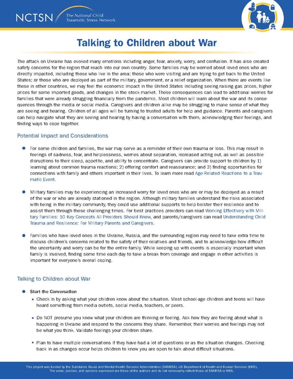 Talking to Children about War - Page 1