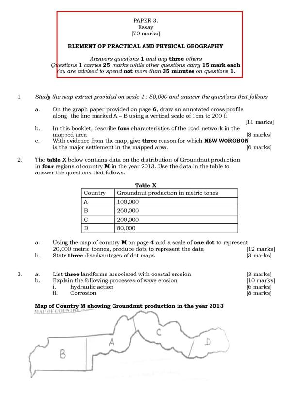 Map Reading in Geography WAEC Questions - Page 7