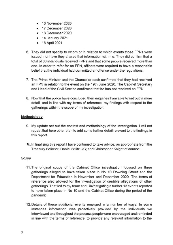 Findings of Second Permanent Secretary's Investigation Into Alleged Gatherings On Government Premises During Covid Restrictions - Page 5