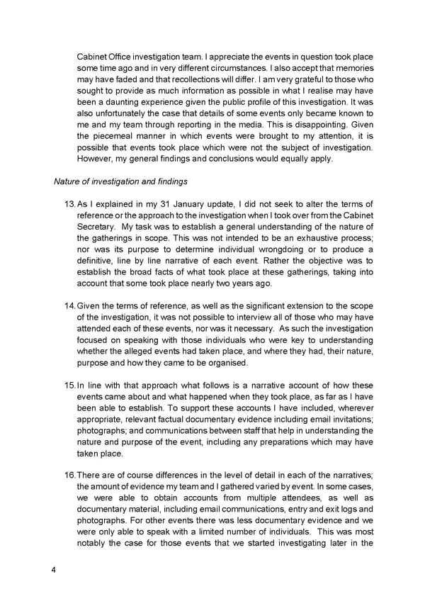 Findings of Second Permanent Secretary's Investigation Into Alleged Gatherings On Government Premises During Covid Restrictions - Page 6