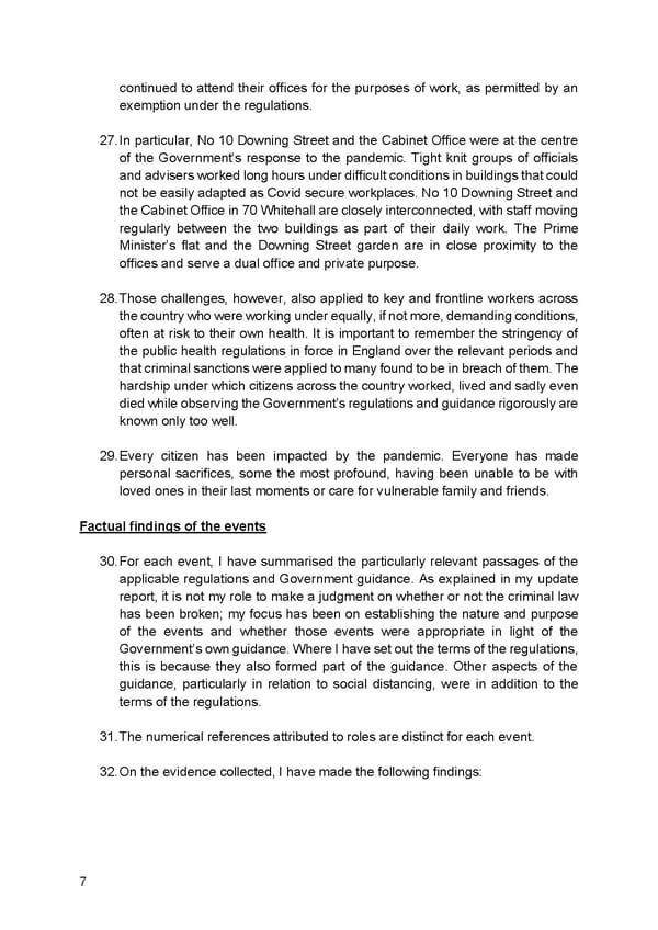 Findings of Second Permanent Secretary's Investigation Into Alleged Gatherings On Government Premises During Covid Restrictions - Page 9