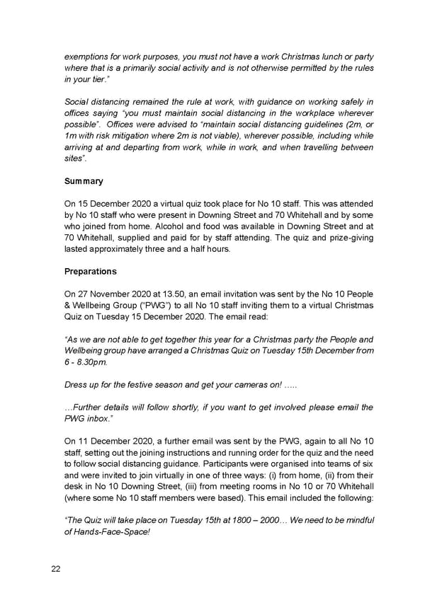 Findings of Second Permanent Secretary's Investigation Into Alleged Gatherings On Government Premises During Covid Restrictions - Page 24