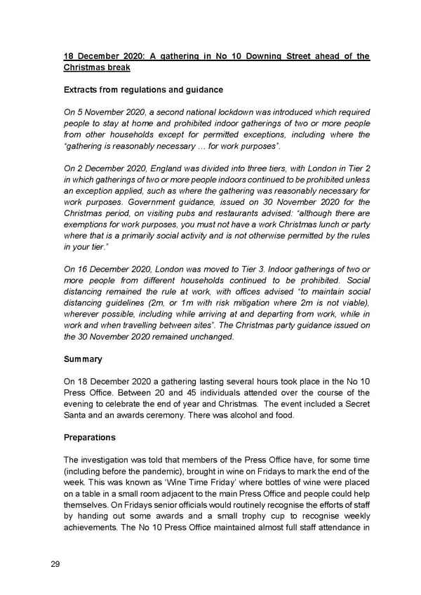 Findings of Second Permanent Secretary's Investigation Into Alleged Gatherings On Government Premises During Covid Restrictions - Page 31