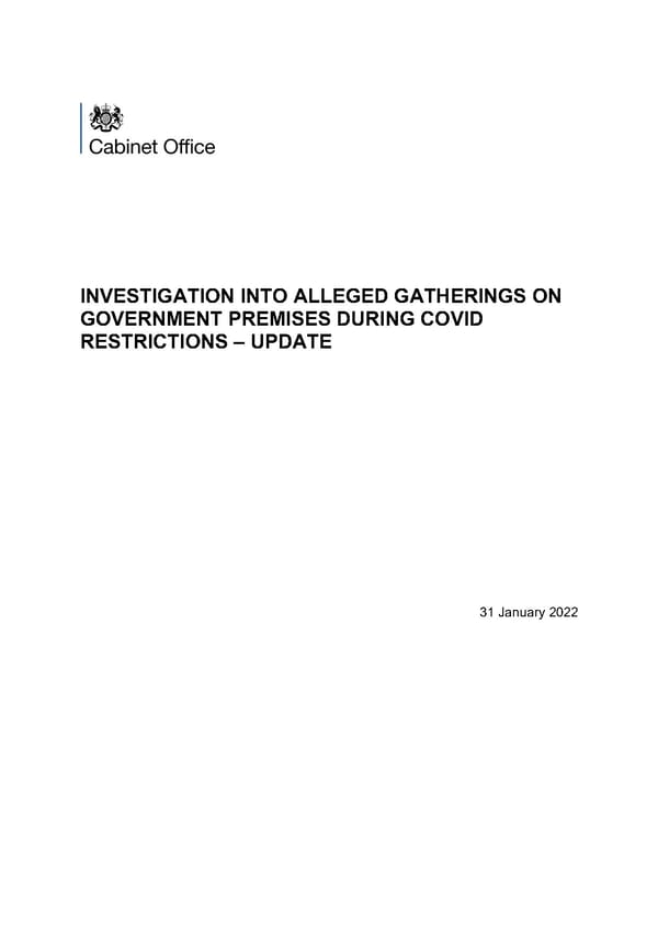 Findings of Second Permanent Secretary's Investigation Into Alleged Gatherings On Government Premises During Covid Restrictions - Page 49