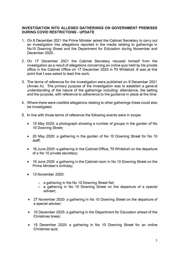 Findings of Second Permanent Secretary's Investigation Into Alleged Gatherings On Government Premises During Covid Restrictions - Page 51