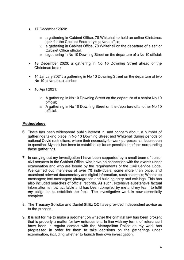 Findings of Second Permanent Secretary's Investigation Into Alleged Gatherings On Government Premises During Covid Restrictions - Page 52