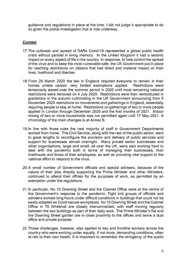 Findings of Second Permanent Secretary's Investigation Into Alleged Gatherings On Government Premises During Covid Restrictions - Page 54