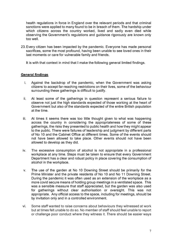 Findings of Second Permanent Secretary's Investigation Into Alleged Gatherings On Government Premises During Covid Restrictions - Page 55