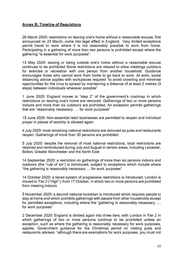 Findings of Second Permanent Secretary's Investigation Into Alleged Gatherings On Government Premises During Covid Restrictions - Page 58