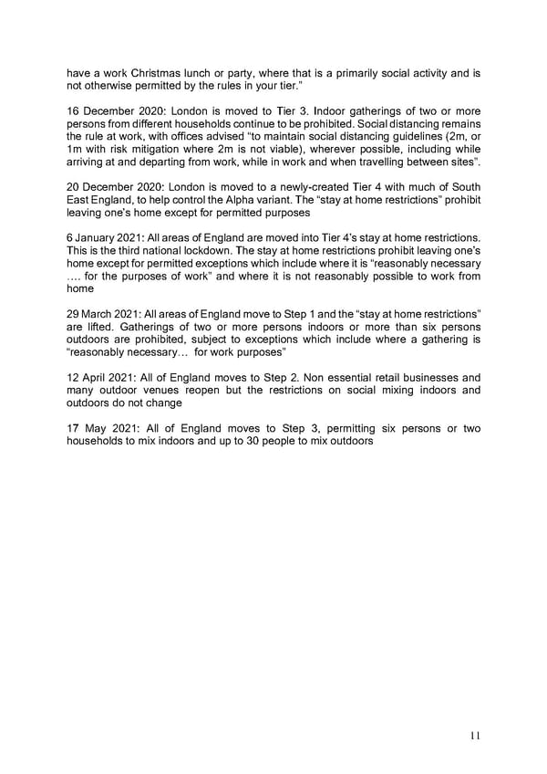 Findings of Second Permanent Secretary's Investigation Into Alleged Gatherings On Government Premises During Covid Restrictions - Page 59