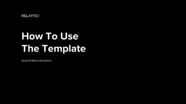 How To Use The Template - Powerpoint, Google Slides - Page 1