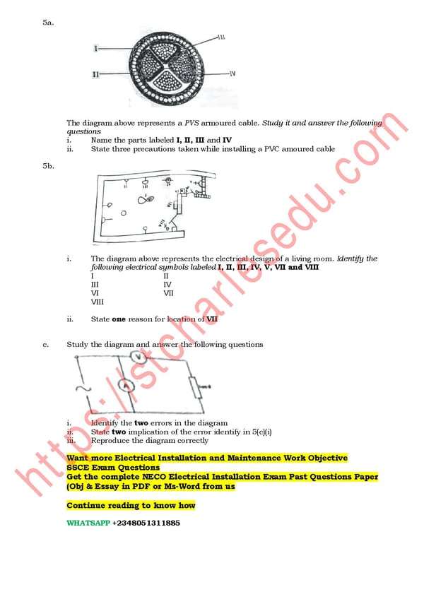 Free WAEC Electrical Installation Past Questions pdf Download - Page 8