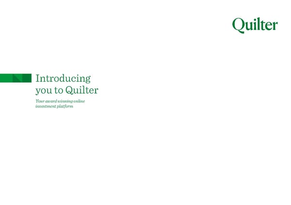 Introducing you to Quilter - Page 1