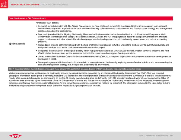 ESG Report | Dow - Page 137
