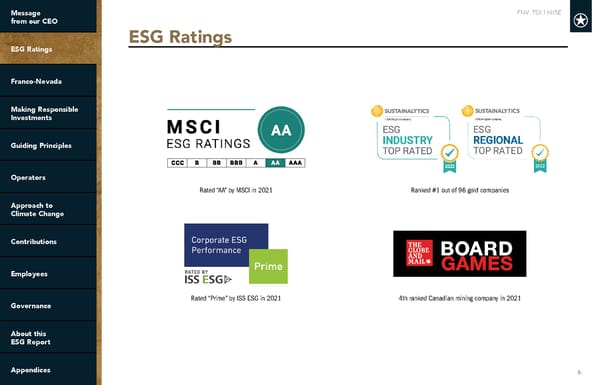 2022 ESG Report | Franco-Nevada - Page 6