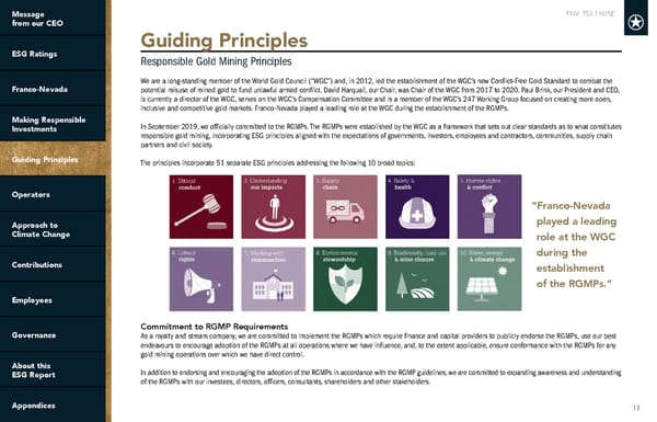 2022 ESG Report | Franco-Nevada - Page 13