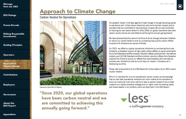 2022 ESG Report | Franco-Nevada - Page 30