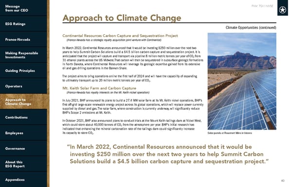 2022 ESG Report | Franco-Nevada - Page 40