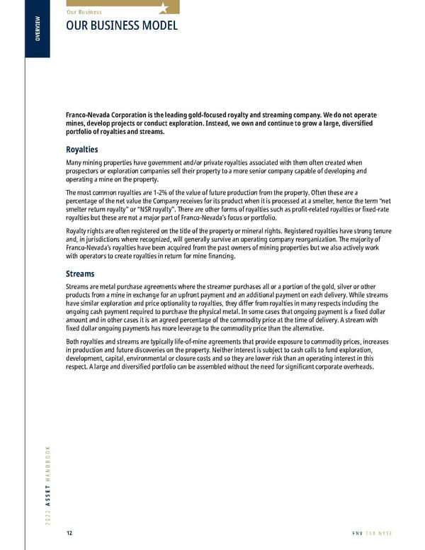 Franco-Nevada 2022 Asset Handbook - Page 12