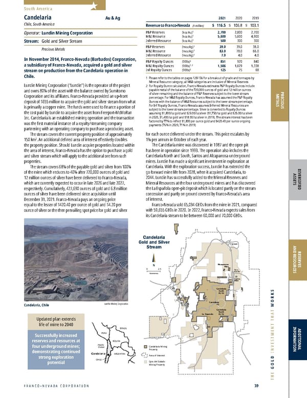Franco-Nevada 2022 Asset Handbook - Page 39