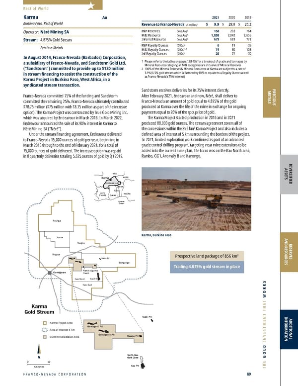 Franco-Nevada 2022 Asset Handbook - Page 89