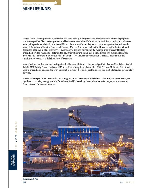 Franco-Nevada 2022 Asset Handbook - Page 140