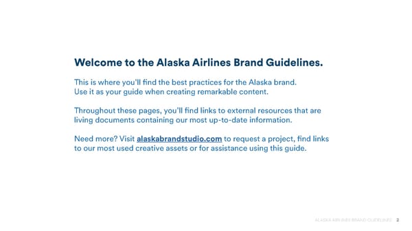 Alaska Airlines Brand Book - Page 2