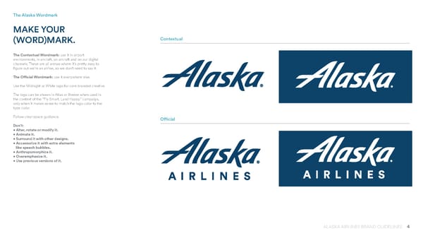 Alaska Airlines Brand Book - Page 4