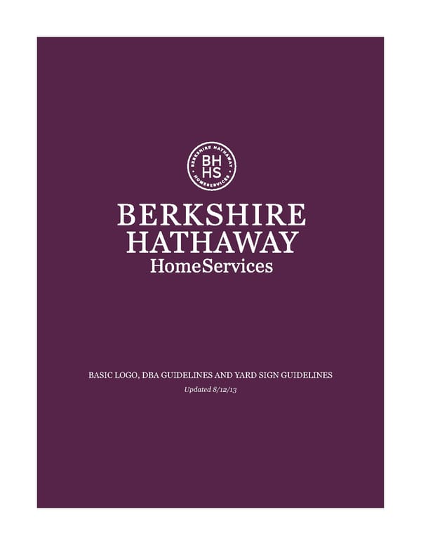 Berkshire Hathaway Brand Book - Page 1