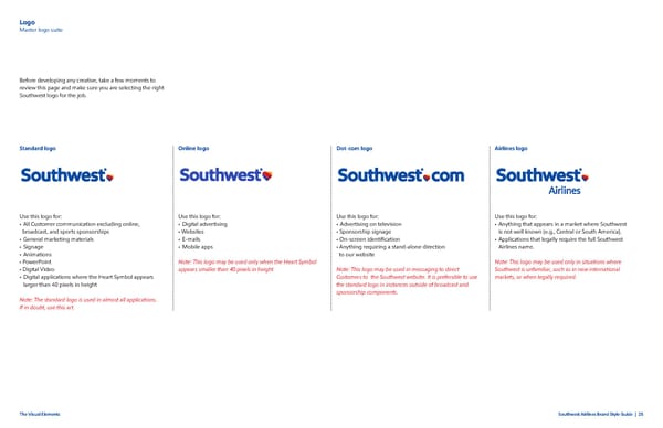 Southwest Airlines Brand Book - Page 25